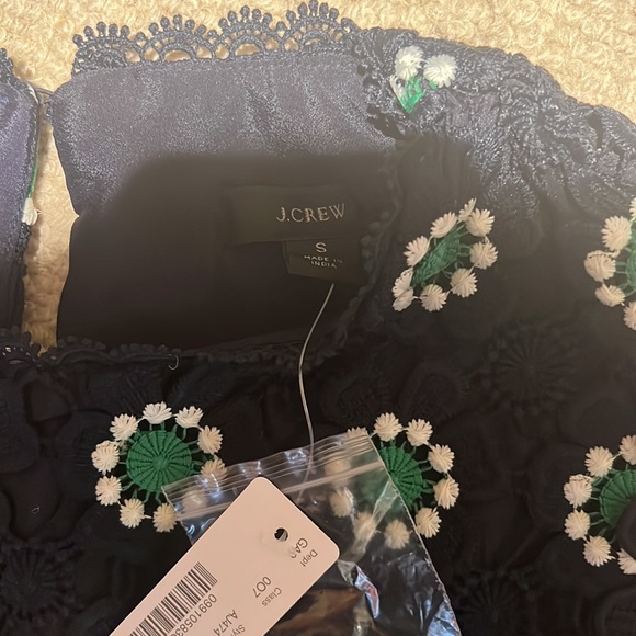 JCrew size S floral lace navy top - Picture 2 of 7